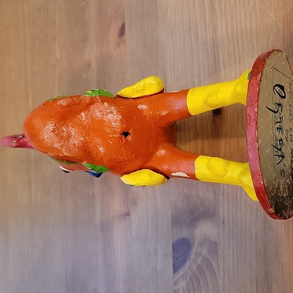 Mexican Folk Art Rooster Signed Ortega - Picture 10 of 10